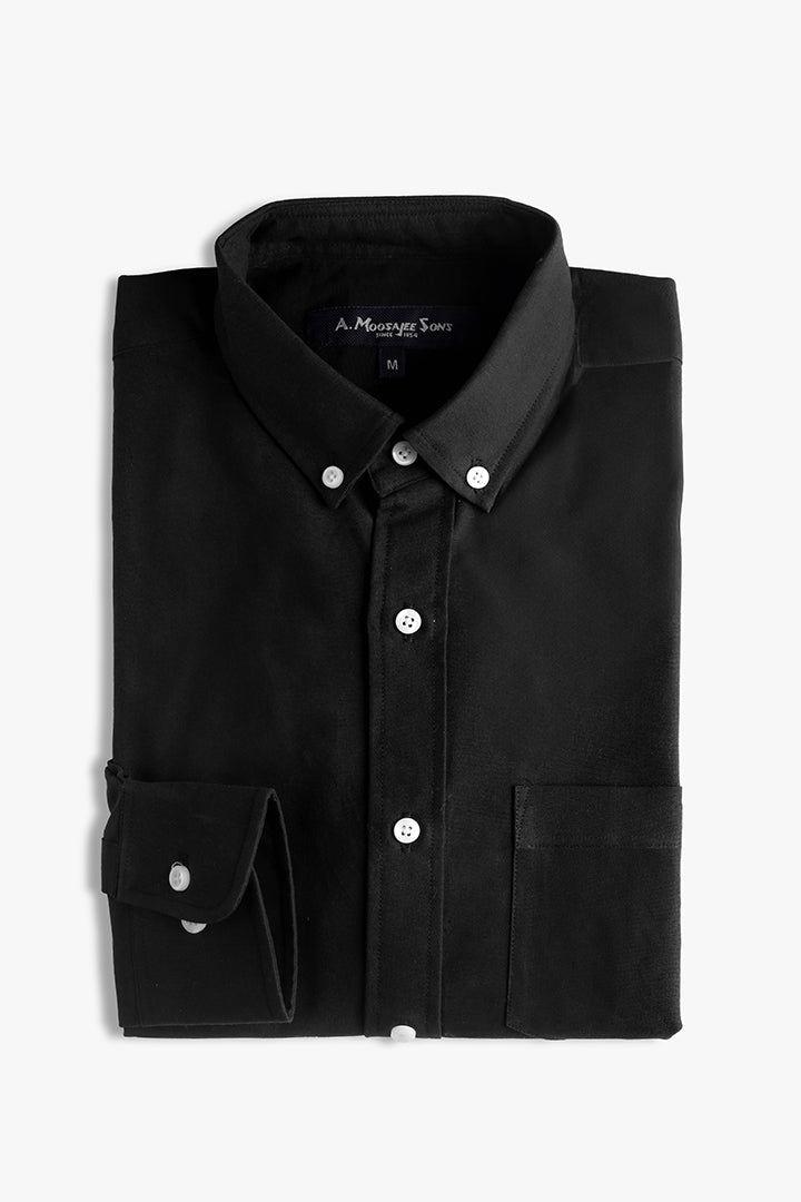 Black Premium Oxford Button Down Shirt