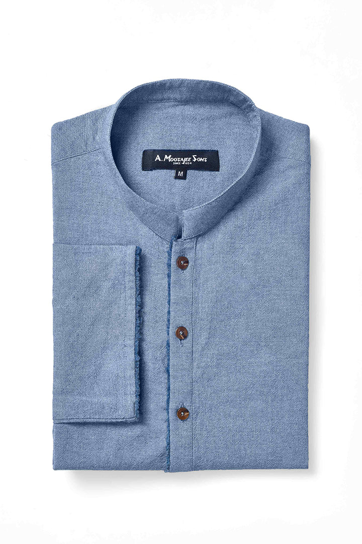 Zameen Khaddar Blue Kurta