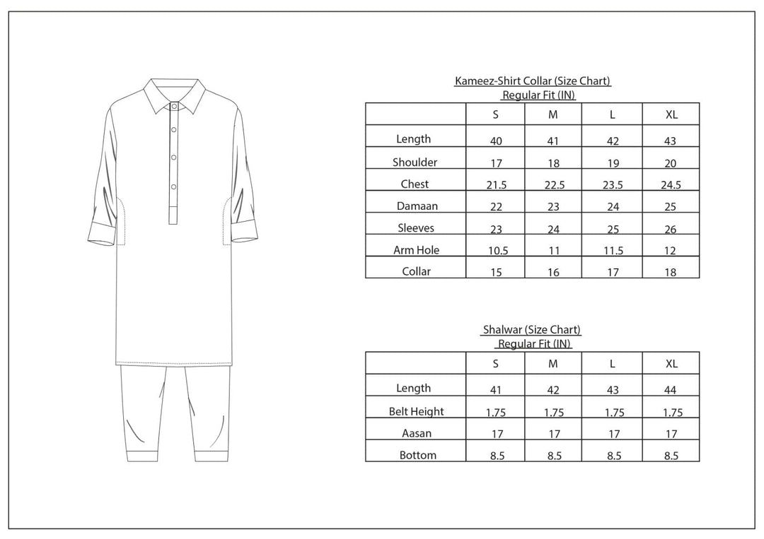 Sard-Daar Navy Kameez Shalwar