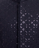 Navy Blue Loop Button Prince Coat
