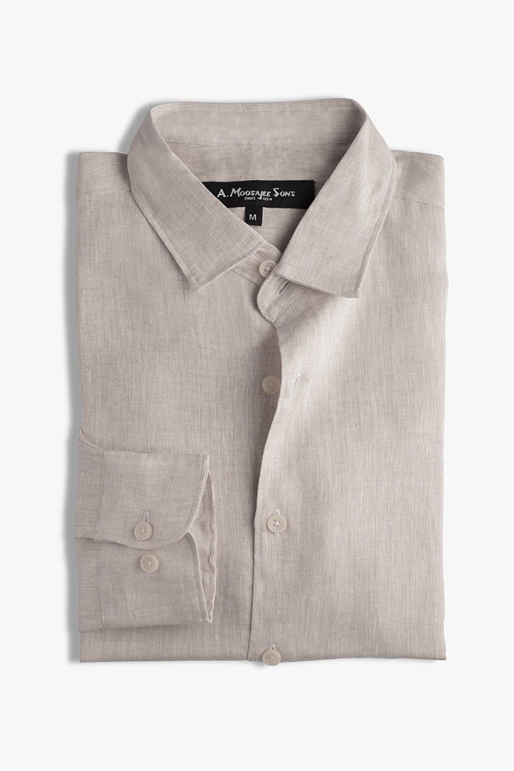 Cream Premium Linen Shirt