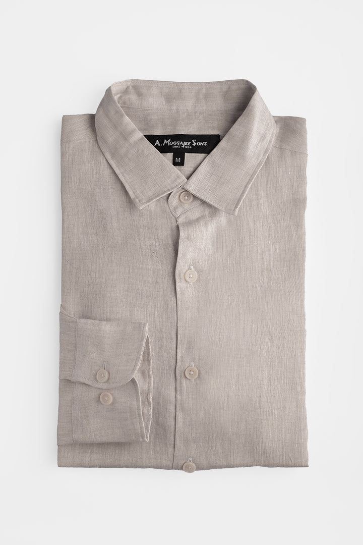 Cream Premium Linen Shirt