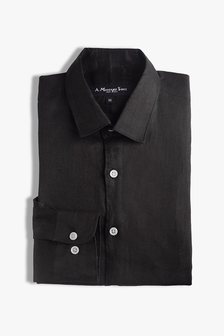 Black Premium Linen Shirt