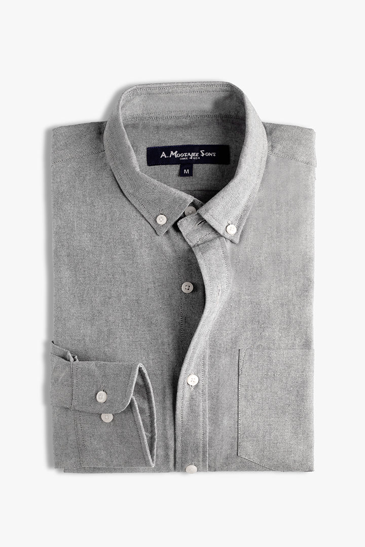 Grey Premium Oxford Button Down Shirt