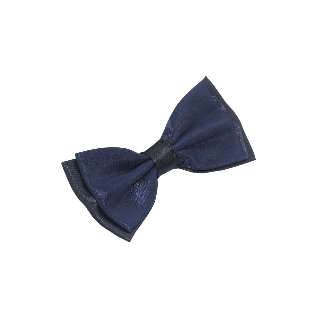 Self Design Bow Tie Navy Blue