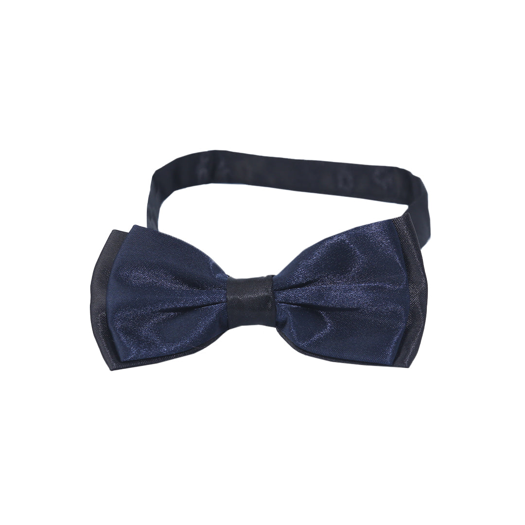 Self Design Bow Tie Navy Blue