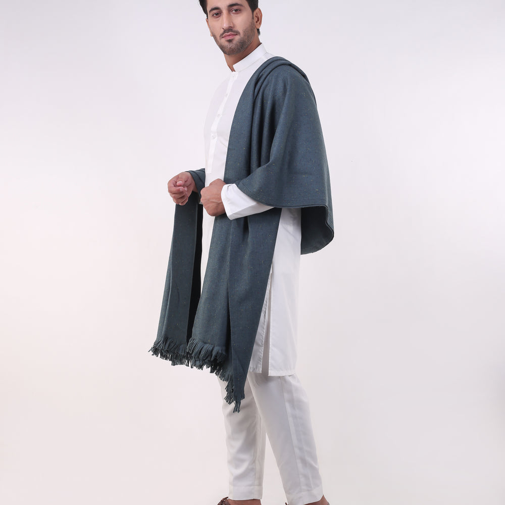 All Wool Dark Stale Colored Neps Shawls