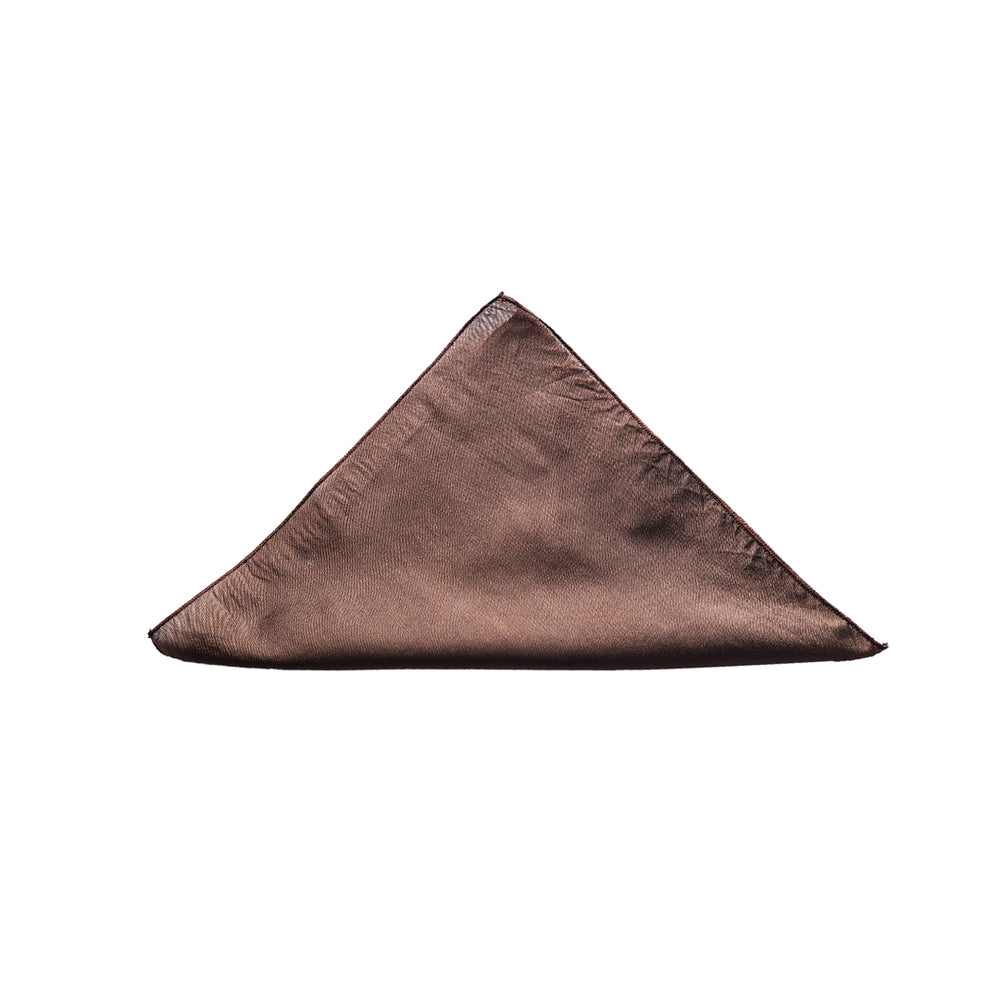 Plain Dark Brown Pocket Square