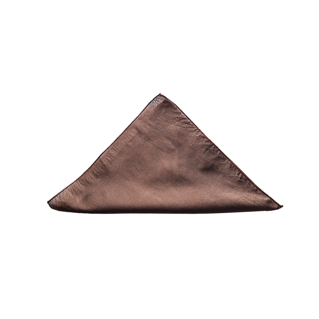 Plain Dark Brown Pocket Square