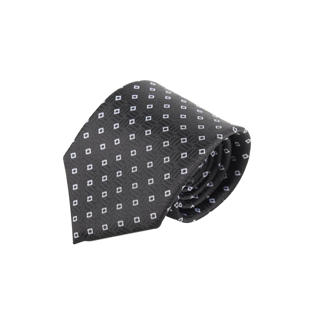 Dotted Textured Tie Black