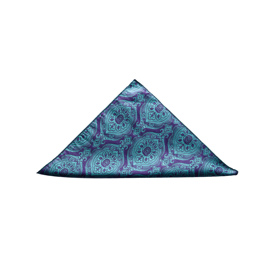 Blue Patterned Pocket Square