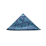 Blue Patterned Pocket Square