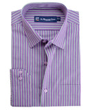 Purple Dual Colored Striped Shirt