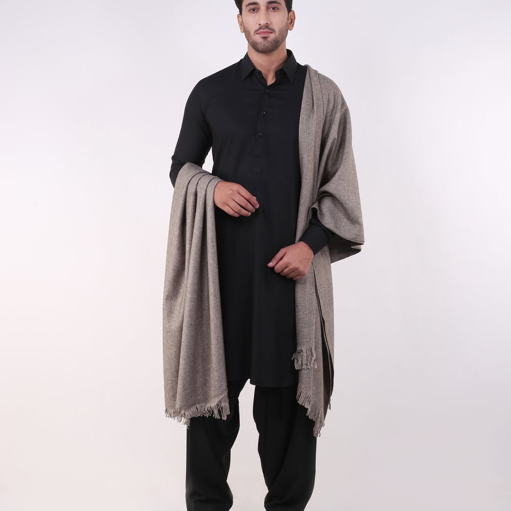 All Wool Briarsmoke Brick Slub Shawl