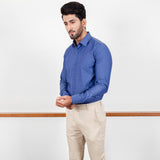Dotted Pattern Shirt Faded Denim