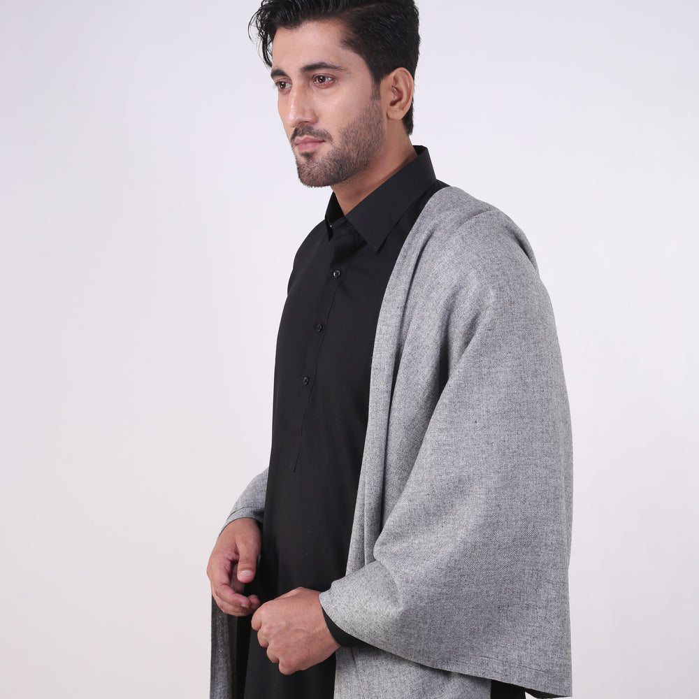 
                  
                    All Wool Silver Grey Shawls with Brick Slub
                  
                