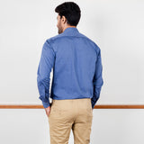 Dotted Pattern Shirt Blue