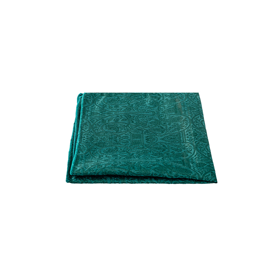 
                  
                    Green Paisley Pocket Square
                  
                