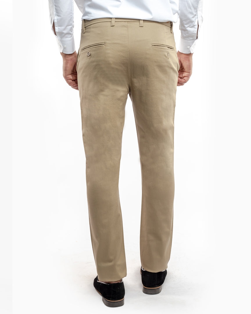 Semi Formal Khaki Straight Pants