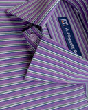 Purple Dual Colored Striped Shirt