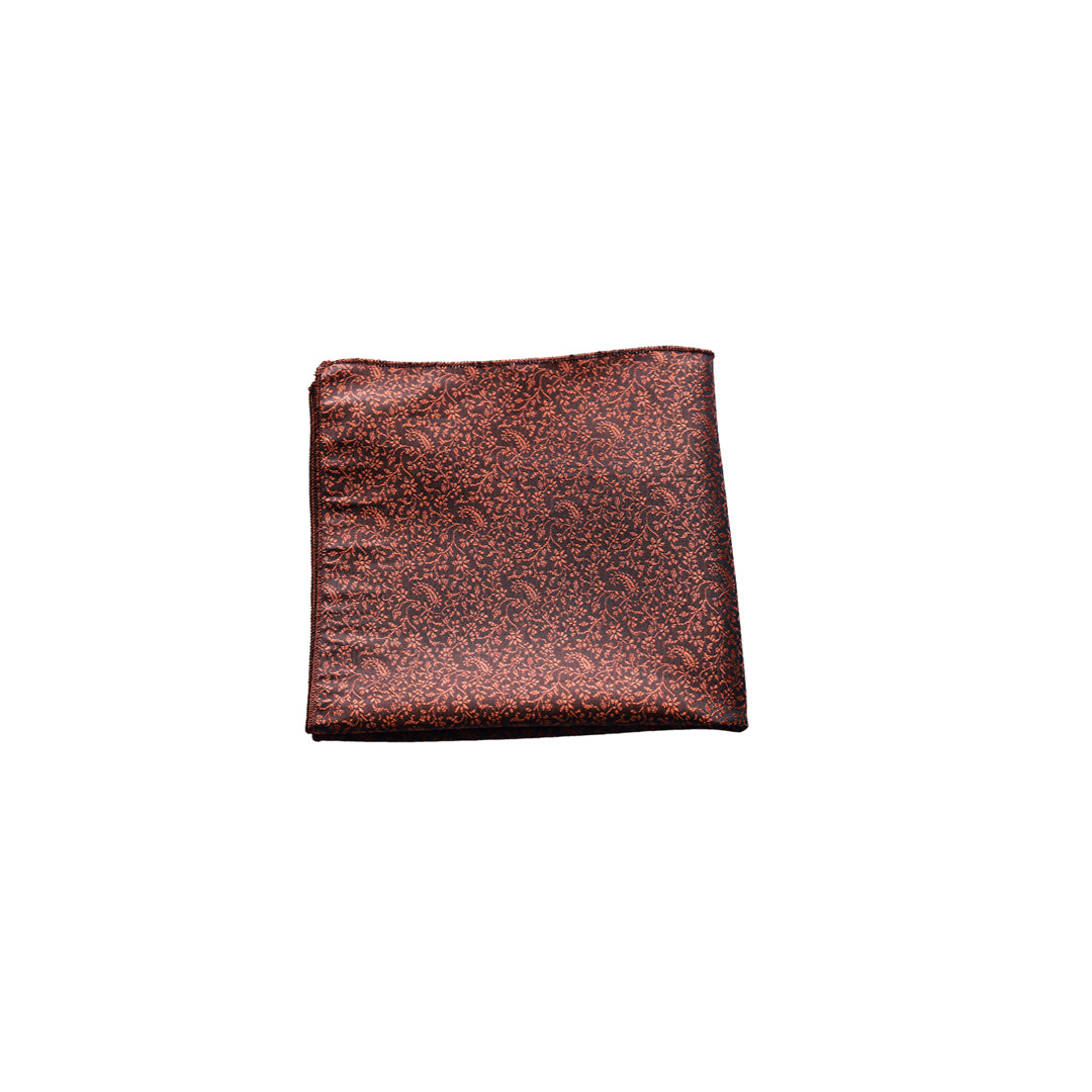 Rust Floral Pocket Square