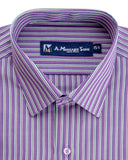 Purple Dual Colored Striped Shirt