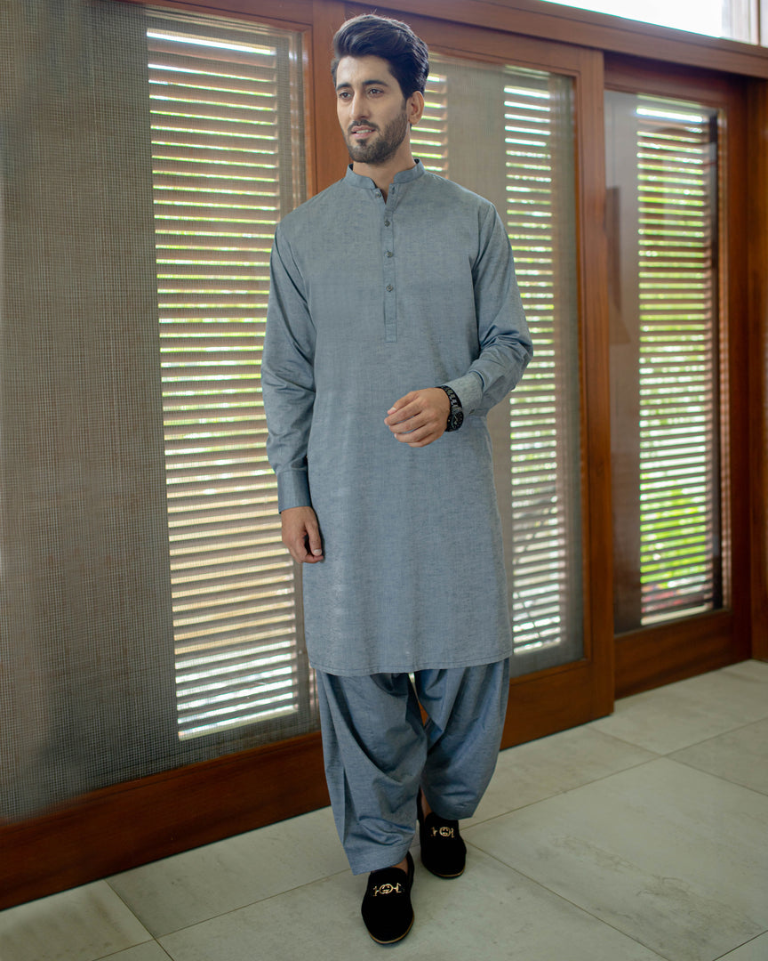 Silverstar Denim Blue Shalwar Kameez
