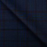 Cavani Broad Check Suiting Dark Blue