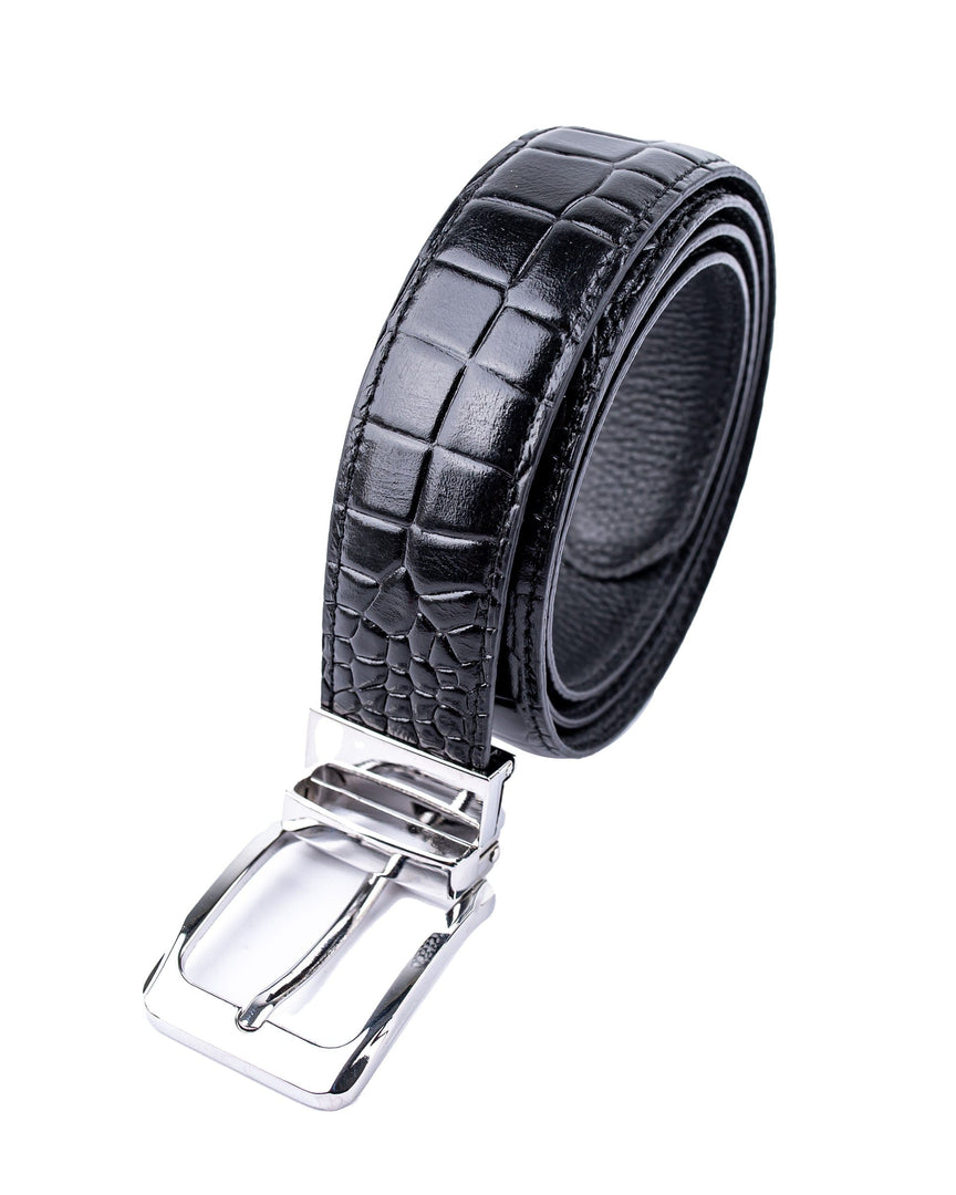 Men's Classic Black Croc Belt
