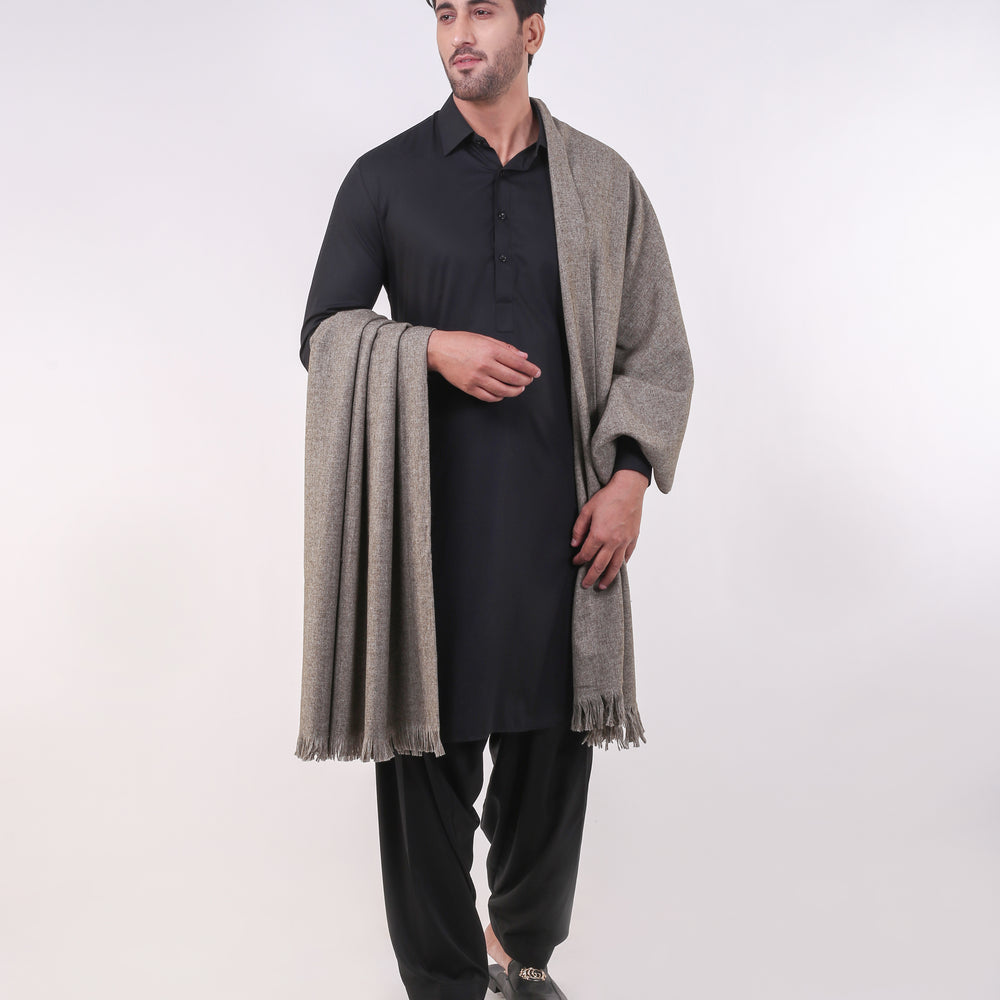 All Wool Cotswold Grey Brick Slub Shawls