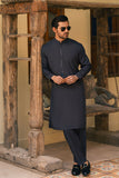 Bareek Dark Grey Kurta Pant