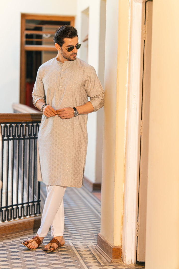 Karandi Grey Kurta