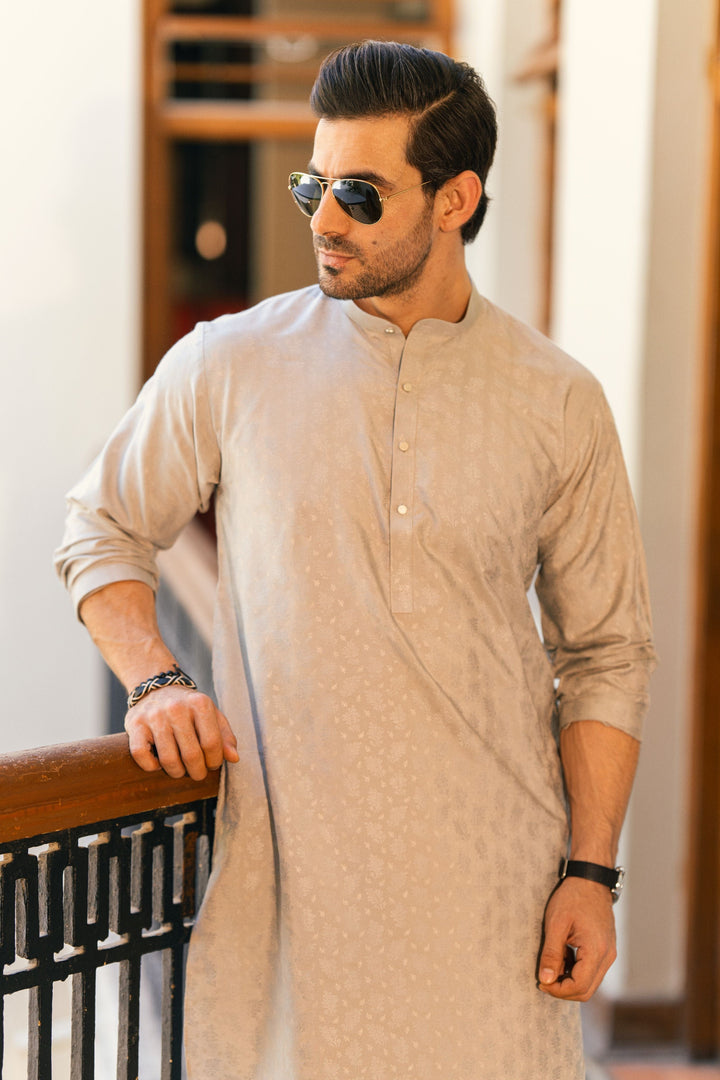 Karandi Grey Kurta