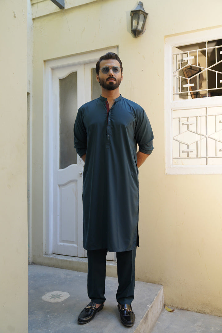 Zarb Teal Kurta Pant
