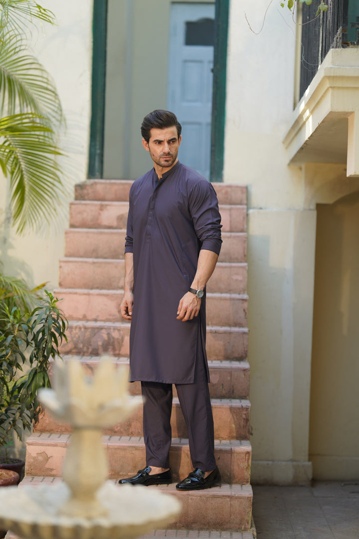 Zarb Purple Kurta Pant