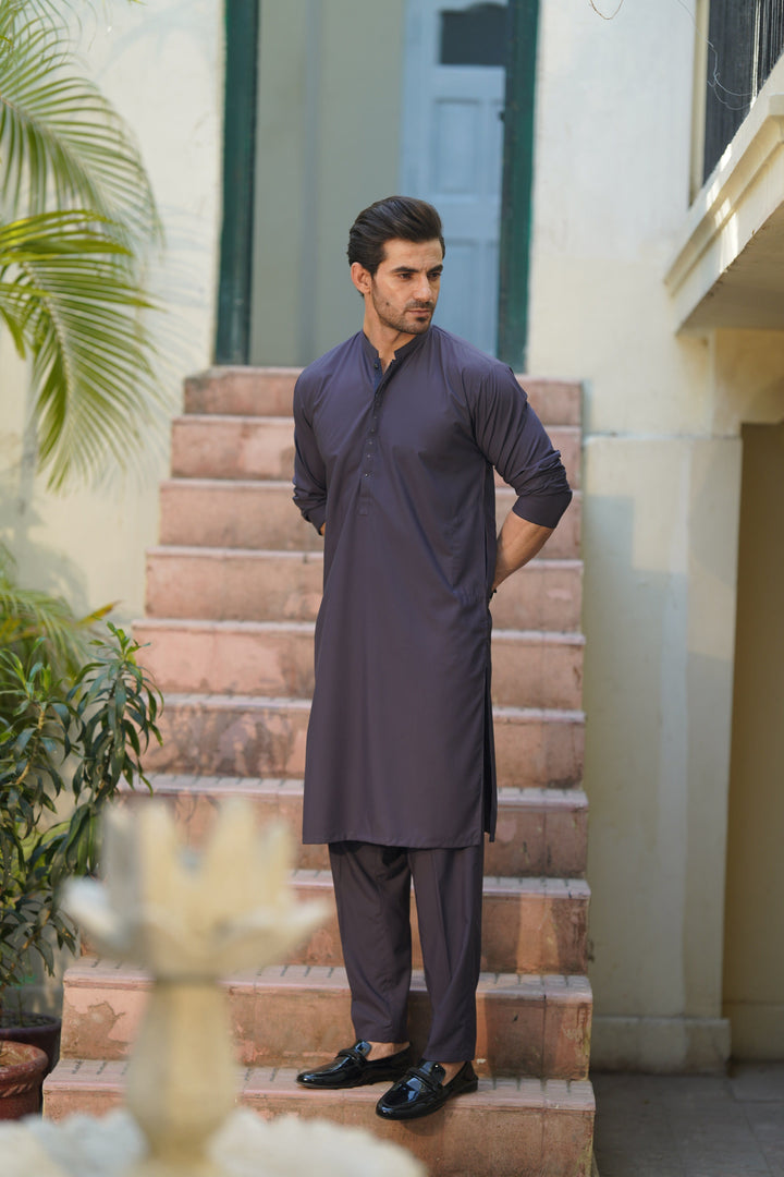 Zarb Purple Kurta Pant