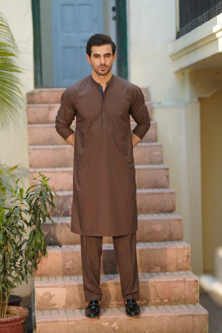 Zarb Brown Kurta Pant