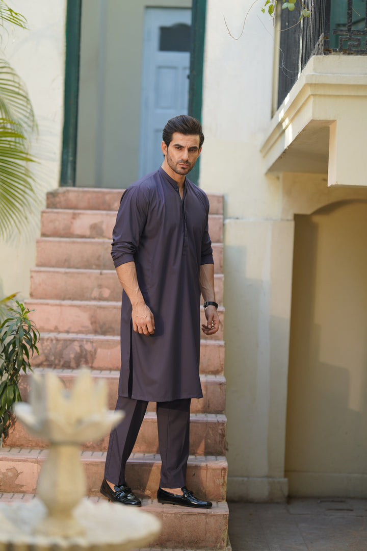 Zarb Purple Kurta Pant