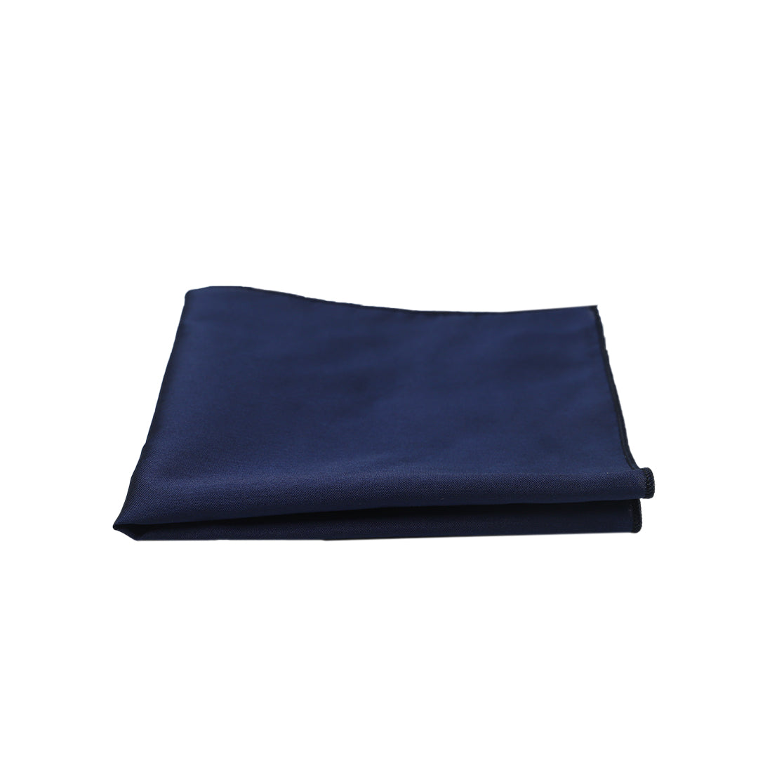 Raw Silk Pocket Square Blue