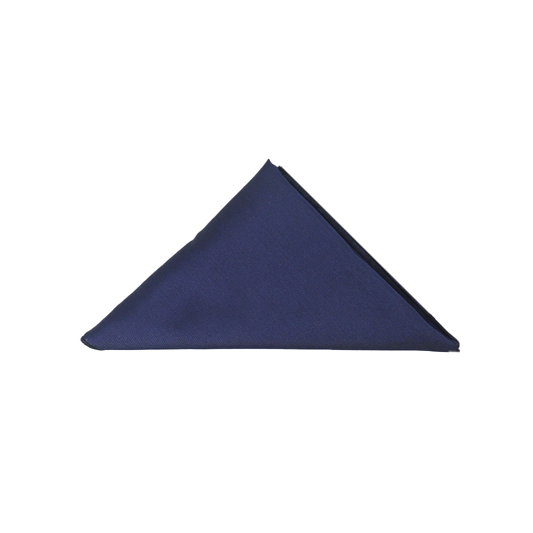 Raw Silk Pocket Square Blue