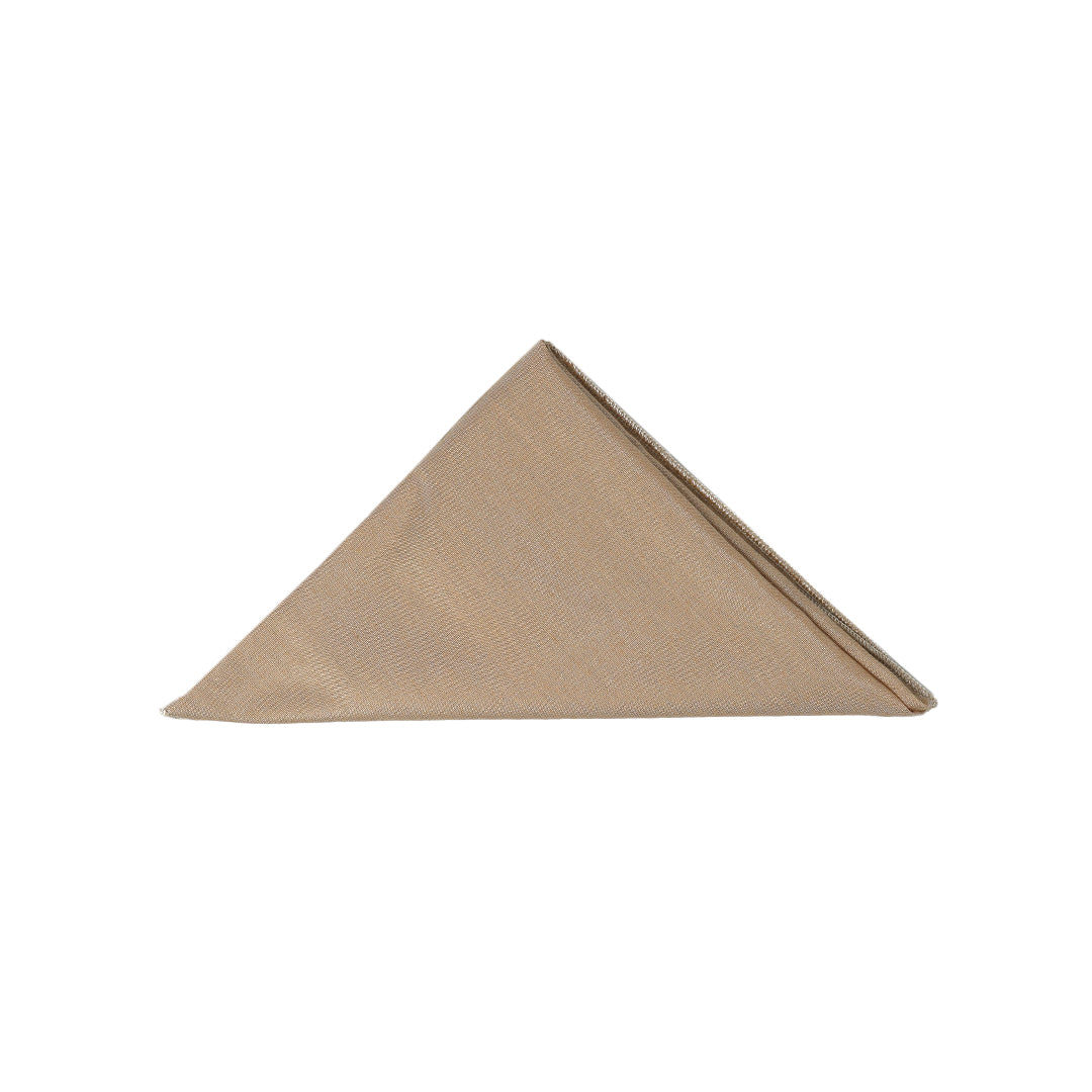 Raw Silk Pocket Square Beige