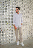Light Brown Linen Casual Shirt