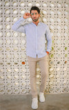 Blue Linen Casual Shirt
