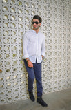 White Linen Casual Shirt