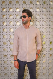 Brown Linen Casual Shirt