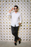 Off White Linen Casual Shirt