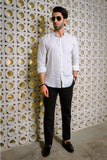 Off White Linen Casual Shirt