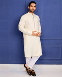 Neerang Off-White Linen Kurta